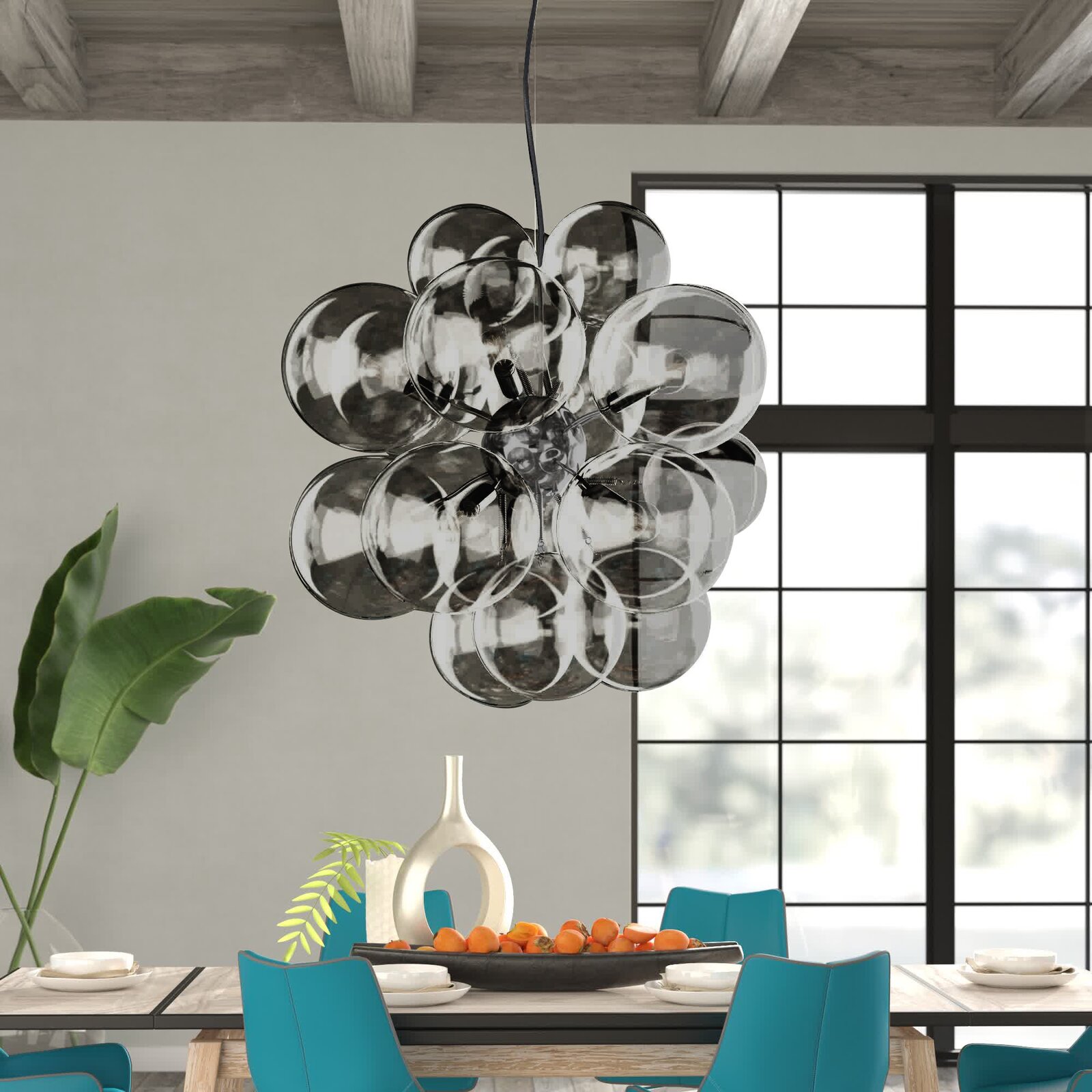 Etta Avenue Luisa 6 - Light Glass Dimmable Sputnik Sphere Chandelier & Reviews Etta Avenue Luisa 6 - Light Glass Dimmable Sputnik Sphere Chandelier & Reviews